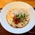 森そば - 料理写真:●本日の中華そば　700円
▷鴨と鶏の釜玉ラー油（汁無し和えそば）
鶏肉らしきシッカリとした肉の旨み感ある出汁

多分、肉だけではなくて
何かの節の旨み感も入ってるだろうなあ❔