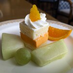 ブッフェ・ダイニング オーシャンテラス(ヨコハマ グランド インターコンチネンタル ホテル) - ネーブルオレンジのショートケーキ
