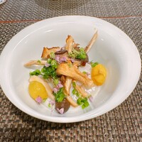 やすい - きのこと銀杏の白子ソース