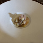 Teze - 7000円コース 前菜1 羽幌町産のあんこうと野菜