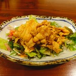 中華旬彩 西尾 - 豚肉の薄切りガーリックソース