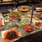 海鮮ブッフェダイニング 銀座八芳 - ローストビーフやピータンなど