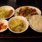 chuukaryouritakara - 鶏と野菜の味噌炒め定食 600円