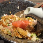 博多海鮮 金木犀 - 明太子と特性だしをかけてお茶漬け風に