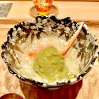 伯雲 - 松葉蟹爪とたっぷりの味噌を聖護院蕪の摺流しで頂く♫