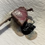 HIGASHITANI  - 猪のもも肉 海苔 アルフレッドソース ディル 金柑の泡