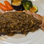 キッチン ブルー グローブ - 正面から、ソースはデュクセル風