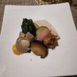 甲子 - お通しの煮物盛り合わせ