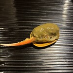 富小路 やま岸 - 蟹爪、蟹味噌ソース