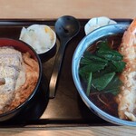 富岡庵 - 料理写真:おすすめセットメニュー 　ミニかつ丼