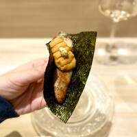 恵比寿 鮨 はつめ - マグロの脳天ブーケ