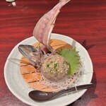 産直さばと青魚 伏見あおい - 生け簀あじのなめろう ¥1,350