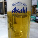 なんどき屋 - まずは何時ものように生ビールからのスタートです。１９時からの宴会のスタートなのですが少し早めに着いちゃいました。