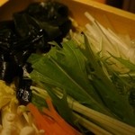 豆家別邸しびかま - ただ、もうちょっとあってもいいかなという野菜も。