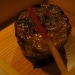 豆家別邸しびかま - なす田楽。なすは食べられないけど、思い切って食べましたよ～。