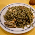 関谷スパゲティ - 自家製 青海苔麺 牡蠣と生のりの柚子胡椒スパゲティ