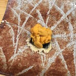 天ぷら 小泉 - 岩のり天ぷらと生ウニ