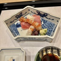 馬車道 大かわ - 本鮪　車海老　土佐醤油と藻塩