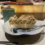 鮨 やまけん - デザートのモンブラン。美味し。