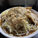 豚星。 - 海老蕎麦(ニンニクアブラカラメ)