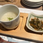 虎連坊 - 酒米のすり流しとスルメイカの沖漬け