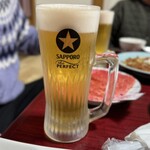 味楽苑 - サッポロ生ビール580円