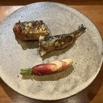 蘇芳 - 鰯明太と紅白大根。