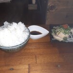 イエノミ ナニワ 301 - 蒸し鶏ポン酢とご飯大盛り