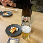 黒豚とんかつ ほり壱 - スタートはスーパードライとピクルスで