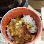 ぶた斬り 以蔵 - 〆のご飯割り