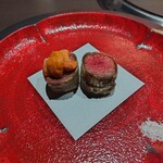 佐賀牛 Sagaya - 雲丹とヒレ肉の天麩羅