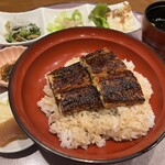 うなぎ家 敏 - レディースセット  二切れだけど蓋を開けたらいい香り(ღ*ˇ ˇ*)｡o♡