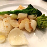 中国料理 古稀殿 - 大海老とアオリイカのマスタード炒め