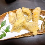 寿司一作 - タコと鯛の天ぷら