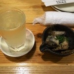高橋水産 - 高水特製　キンミヤ焼酎の梅割り350円(税別)