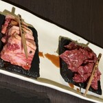 和牛焼肉Wacca - 平井牛カルビ、黒毛和牛 ハラミ