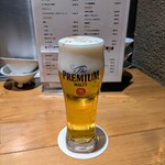 鉄板焼 みつい - 生ビール 680円