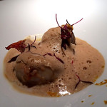 エクアトゥール - リードヴォーとオマール海老のポアレ　カリフラワーと柑橘類のコンフィ