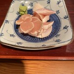 手打そば 大川や - とりわさ 昆布〆