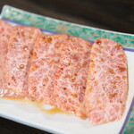 焼肉 獅子蔵 - 上カルビ。