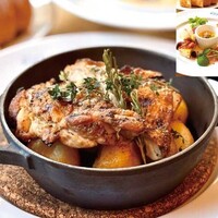 本日のスープ付き　　グリルチキンと北海道産キタアカリ芋のガーリック風味　メインランチセット