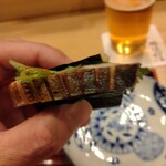 鮨 はなやま - しめ鯖手巻き