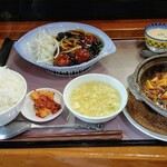 比他棒 - 肉団子の甘酢餡かけ（麻婆豆腐付き）　1430円