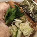 人力俥 - ほうれん草とネギ、海苔が旨い！