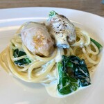 リトルネスト - 牡蠣とちぢみほうれん草のクリームソース