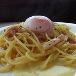 横濱珈琲物語 - 料理写真:パスタセット（９００円）のカルボナーラ