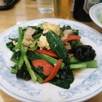 ぎょうざの満洲 - 小松菜と玉子炒め（’14.05）