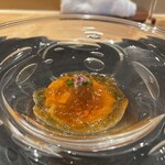 銀座 大石 - ウニ、カリフラワー