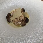 T.N - 上に乗っているのはチーズ煎餅笑笑　白子と茶碗蒸しみたいな感じ。椎茸は徳島のすごい椎茸。名前は失念したけど濃厚な椎茸でした。