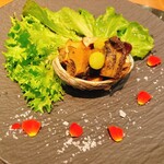 厨 花膳 - 蝦夷鮑のステーキ